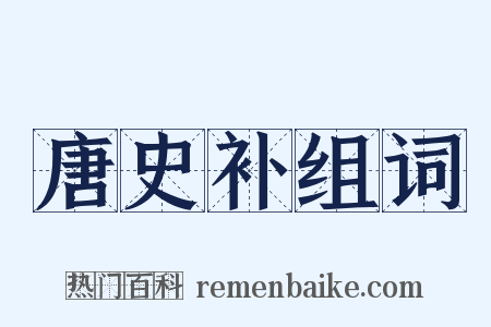 唐史补组词是什么意思的图片